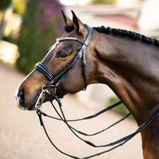 'Amie' luxury leather bridle - (double)