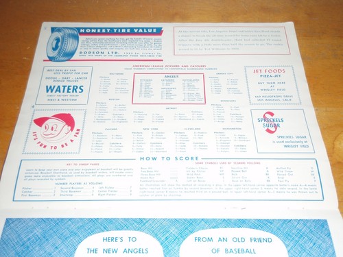 1961 Los Angeles Angels PROGRAM vs Minnesota Twins * Inaugural Season Wrigley LA - Picture 7 of 10
