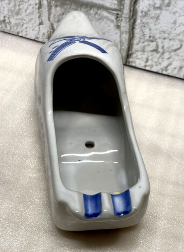 Vintage Delft Blue Holland Dutch Handpainted Blue & White Clog H. DECOR Ashtray - Picture 5 of 6