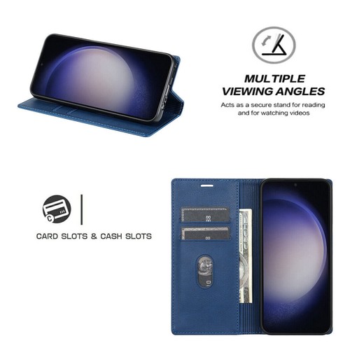 Magnetic Flip Wallet Leather Phone Case For Oppo A57 A77 K10 V23 Reno 8 N300 N20 - 第 3/17 張圖片