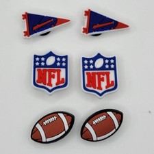 NFL Buffalo Bills Football Team For Crocs Shoe Charms Jibbitz - 6 pieces