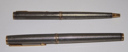PARKER PREMIER COLLECTION SET. 18K GOLD PARKER NIB. SILVER. FRANCE. 1994 - Picture 2 of 5