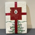 Spode Christmas Tree Fabric Oblong Cream Tablecloth 60 x 102 Cotton Polyester