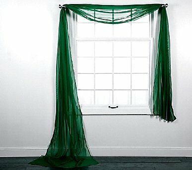 "BUFANDA TRANSPARENTE PARA VENTANA VELO CORTINA CORTINAS CENEFA 37""X216" - Imagen 11 de 33