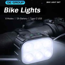 Bicycle Led Light Type-C Charging Bike Headlight Taillights Cycling Flashlight