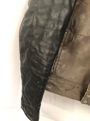 Giacca classica da corsa da uomo Schott marrone scuro stile pelle 141 taglia 42 M/L in perfette condizioni! - Foto 7 di 10