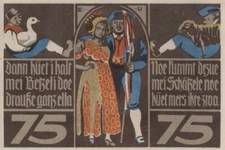 75 PFENNIG 1921 City of ROTHENBURG OB DER TAUBER Bavaria UNC GERMANY #PH899.U