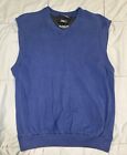 Mizuno Performance Wear Sweater Vest Men's Size Large Blue Windlite Golf Stretch