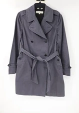 Rag & Bone Trench Coat Womens 2 gray Belted Double Breasted Jacket military