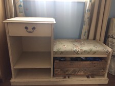 Hallway Storage Bench Furniture Bedroom Shabby Chic Vintage