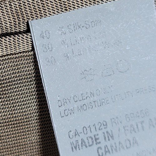 Chaps Ralph Lauren Men's Sport Coat Blazer Two Button Beige Silk Linen Lambs 42L - Picture 15 of 16