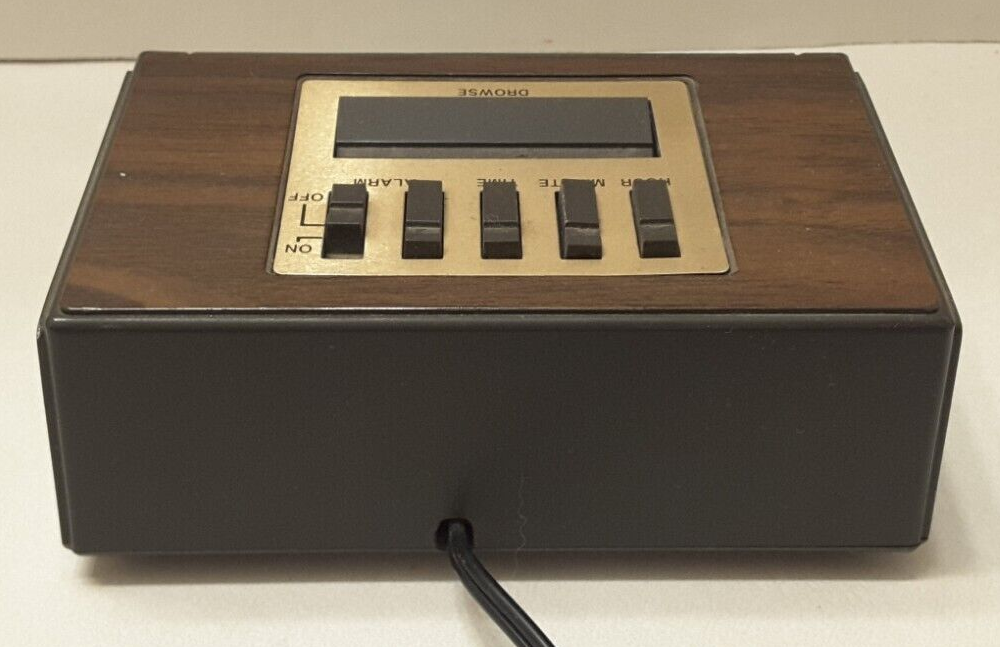 Vintage Westclox Digital Wood Grain Alarm Clock Model 22644, Free