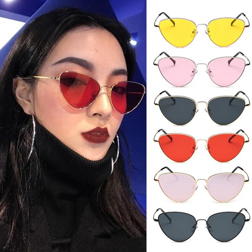 Vintage Cat Eye Oversized Fashion Sunglasses Classic Designer Frame Women UV400