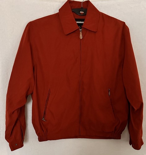 Auburn London Fog Lightweight Casual Windbreaker Golf Jacket Medium Rusty Orange - Picture 2 of 24