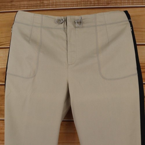 Danskin Now Pant High Rise Womens Size XL Brown Black Side Stripe Zipper Pockets - Picture 4 of 6