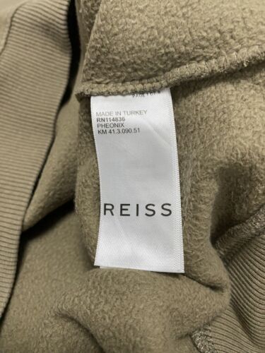 Reiss Sweatshirt Men's UK Size L Khaki Green Cotton Crew Neck -WRDC - Picture 7 of 9