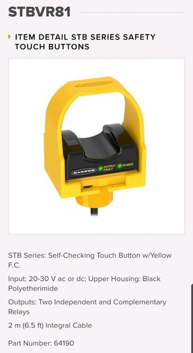 (2 Stück) Banner STBVR81 Opti Touch Sicherheitstaste《Neu im Karton》Preis zu verkaufen USA Verkäufer - Bild 7 von 12