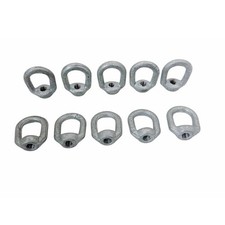 10Pc 1/4" Hot-Dipped Galvanized Eye Nut 5/16"-18 Tap,850 lb WLL Rigging Hardware
