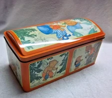 Vintage E Otto Schmidt Bear Tin  - 3 Bears - Great Nursery or Other Storage