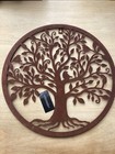 Tree of Life sign, Rusty Metal Garden Ornament, Wall Of Fence Decoration Art