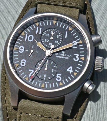 Lovely Hamilton Khaki Field Auto Chrono like New With Hid Set - Picture 7 of 24