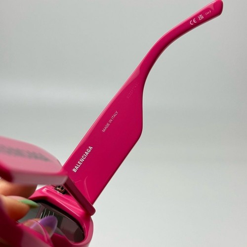 NEW BALENCIAGA BB0258S 004 Fuchsia Grey Authentic Women Sunglasses - Picture 3 of 8