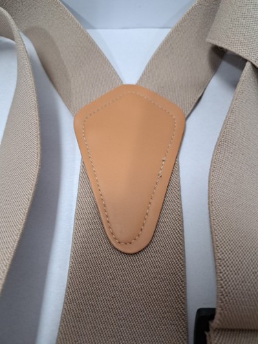 Dickies Perry Suspender Beige Tan Y Back Belt Clip Adjustable Stretch - Picture 5 of 5