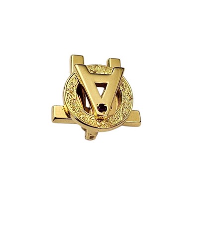 Alpha Omicron Pi Sterling, goldfarbene Anstecknadel - Bild 4 von 9