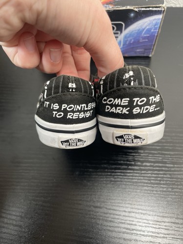 Vans X Star Wars Darth Vader The Dark Side Slip On Shoes Sneakers Toddlers Sz 5 - Picture 3 of 6