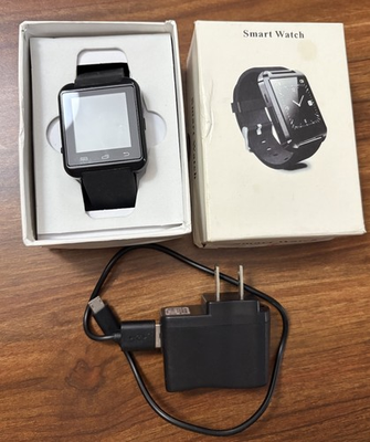 #ad New White Smart Watch Handsfree Music Player Notifications Silicone Band GIFT $17.99