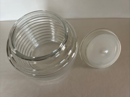 Vintage Anchor Hocking USA Ribbed Beehive Cannister Knob Lid 7.5” - Picture 3 of 4