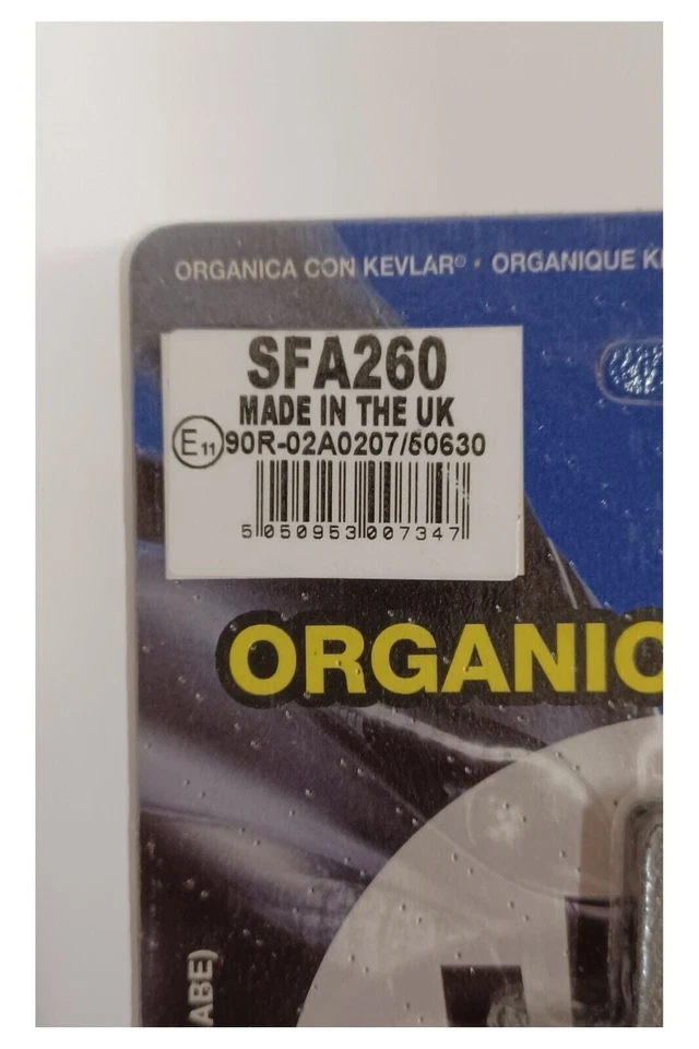 EBC Orgánico Pastillas de Freno Disco Delantero (1 Set) Para Vespa LX50/LXV50 ( - Imagen 3 de 4