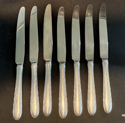 Towle sterling  flatware Silver Flutes pattern 7 knives sterling stainless combo