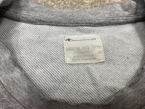 CHAMPION Sweatshirt Grey Mens XL Pullover pit-pit 25 in - Picture 10 of 21