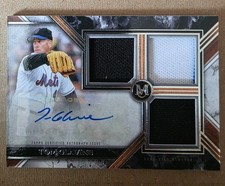 2022 Topps Swatches Triple Relic Autographs Tom Glavine /150 New York Mets