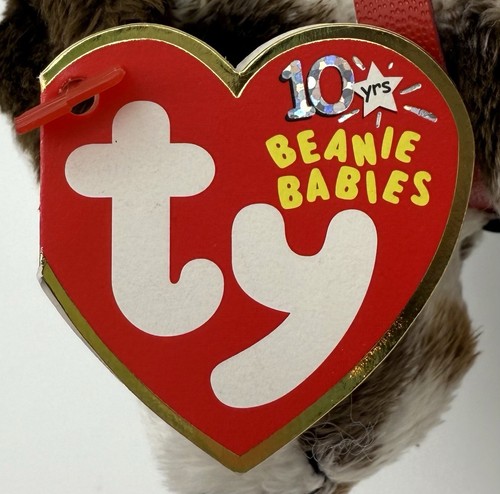 Ty Beanie Babies “Bo” el perro cachorro dálmata marrón con cuello rojo 2002 - Imagen 4 de 7