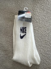 Vintage NIKE Swoosh Logo Spell Out Crew Socks Men 10-13 6.5-12 Jordan HERMANS