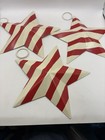 Wall Decor Country Americana 3 Red & White Striped Hanging Stars Kohls
