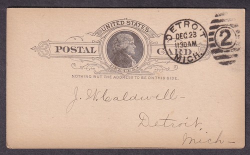 1887 Postkarte Hood's Calendar Angebot Detroit - Bild 2 von 2