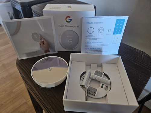 Google Nest Thermostat Model G4CVZ Smart Programmable WiFi Snow Color - Picture 8 of 9