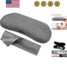 Hard Shell Sunglasses Case, Large Linen Fabric Protective Glasses Case for Me...