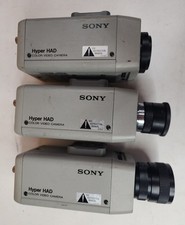 Lot Of 3 Sony Model SSC-C104 Hyper HAD Color Video Camera AC 24V 60Hz 3.5W