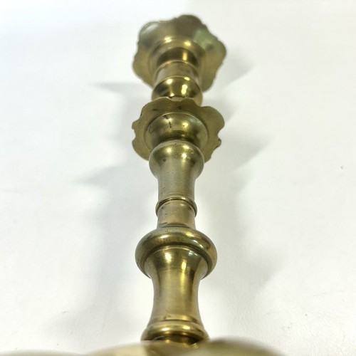 RARE Vtg 1800's Victorian Brass Petal Base Candlestick Marked Made in England 8" - Picture 7 of 16
