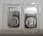 1 oz Silver Bar - APMEX (Lot of 2 Bars)