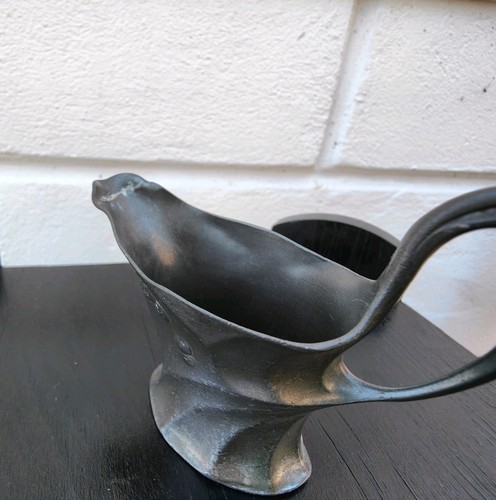 Jugendstil Zinn Set Juventa Prima Metal Hans Peter um 1900 Zucker Sahne Kanne - Picture 7 of 13