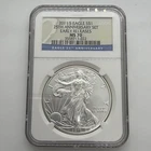 2011 S SILVER EAGLE NGC MS70 EARLY RELEASES FROM THE 25TH ANNIVERSARY SET LABEL