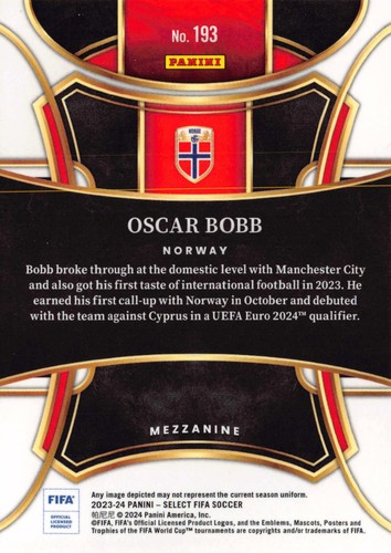 2023-24 Panini Seleziona FIFA #193 Oscar Bobb - Foto 2 di 2