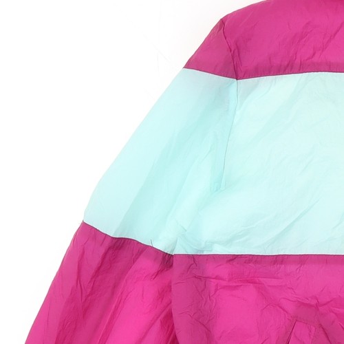 American Apparel Men's Pink Blue Windbreaker Jacket M - Picture 9 of 12