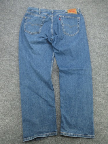 Pantalones de mezclilla Levis 505 para hombre 38x30 azul pierna recta cremallera mosca sin agua tiro medio - Imagen 4 de 16