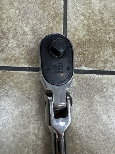 SNAP ON SHLF80A 1/2" DRIVE GREEN / BLACK HANDLE LONG FLEX HEAD RATCHET - Imagen 3 de 7